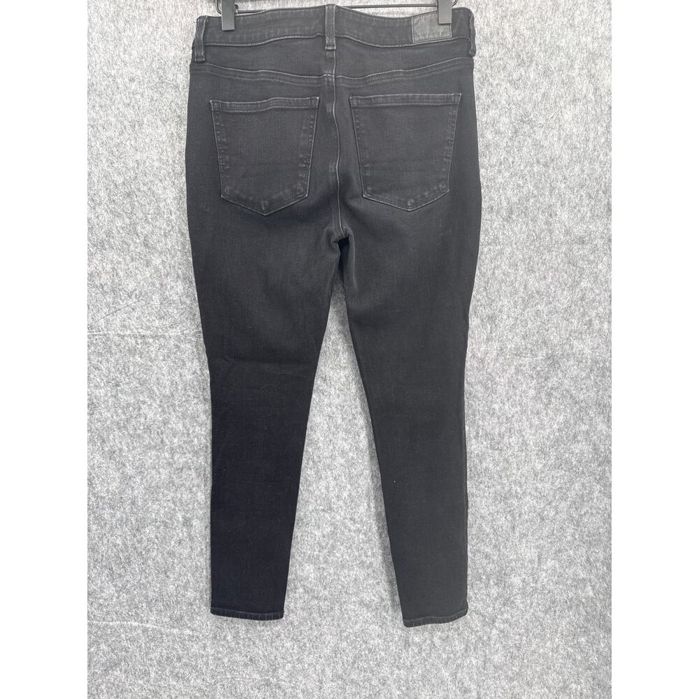 American Eagle Black High Rise Jegging Legging Mom Jeans Size 6 - Picture 2 of 5